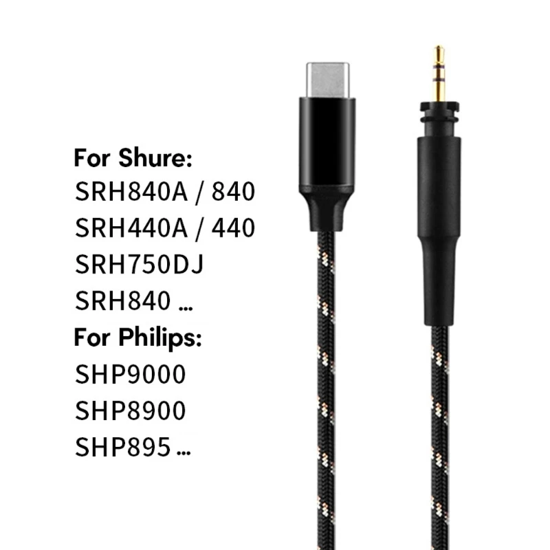 587D Cabo de Substituição de Som de Qualidade de Fio para SHP9000 SHP8900 SHP895 Fone de ouvido 120cm