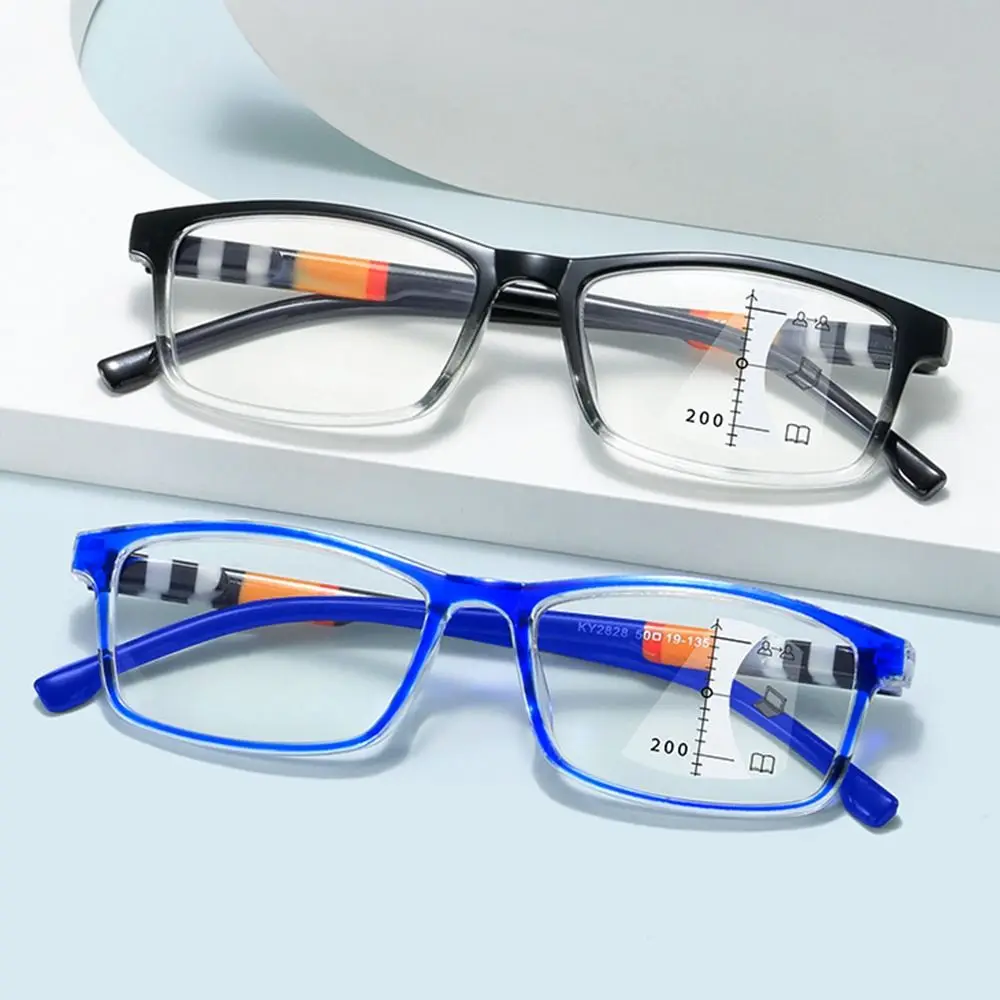 Multifocal Anti-Luz Azul Óculos De Leitura Progressiva, Muito Perto De Blue Ray Bloqueio Praça Óculos De Proteção Para Os Olhos Ultraleve