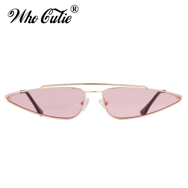 QUE GRACINHA de 90 Slim Afiada Cat Eye Retrô, Óculos de sol das Mulheres da Marca do Designer de 2018 Vintage cor-de-Rosa Amarelo Vermelho Lente de Óculos de Sol com Tons 560