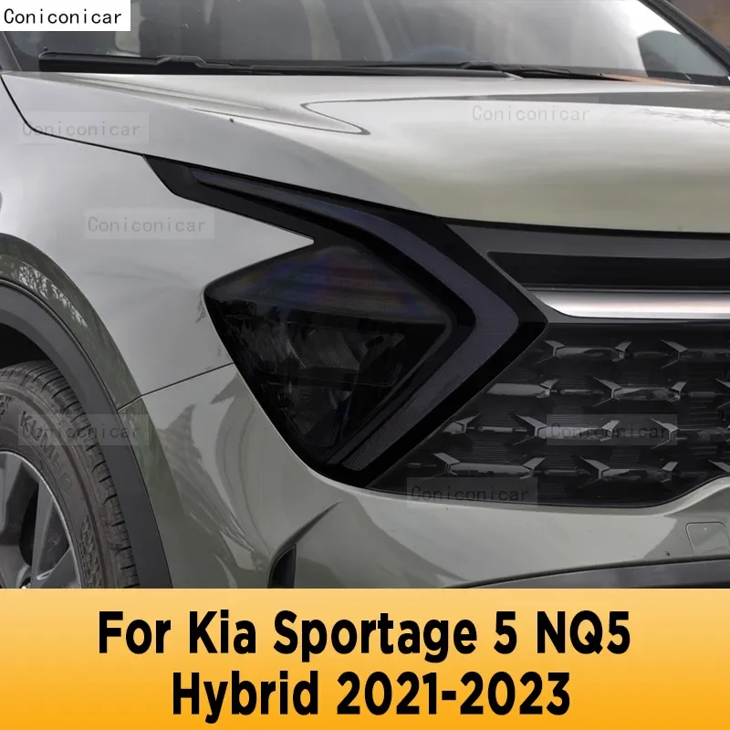 Para Kia Sportage 5 NQ5 Híbrido 2023 Exterior do Carro Farol Anti-risco Lâmpada Dianteira de Tonalidade de TPU Película Protetora de Reparação de Acessórios