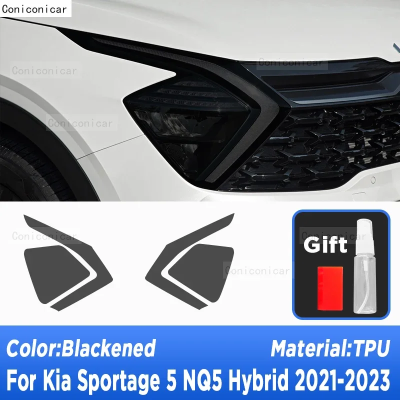 Para Kia Sportage 5 NQ5 Híbrido 2023 Exterior do Carro Farol Anti-risco Lâmpada Dianteira de Tonalidade de TPU Película Protetora de Reparação de Acessórios