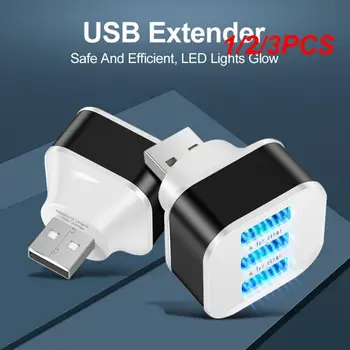 1/2/3PCS Porta USB Ranhuras de Adaptador Hub USB 3 em 1 2.0 Vários Interface USB Entrada USB do Carro Extender Auto Acessórios Eletrônicos