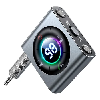 1 Peça 2 Em 1, Bluetooth 5.3 Adaptador Transmissor Bluetooth Adaptador Para Carro de som/TV/Home Estéreo/PC/Fone de ouvido/alto-Falante