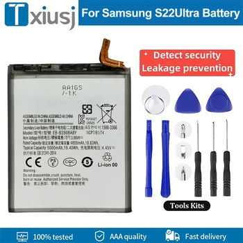 100% Nova Li-Polyme rFor Samsung Galaxy S22 Ultra Substituição da Bateria do Telefone Móvel EB-BS908ABY Baterias Com Ferramentas de Instalação