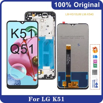 100% Original Para LG K51 K500 Tela LCD Touch screen Digitalizador Assembly Para LG K51 K500 K500UM LM-K500UM LM-K5 Com Moldura