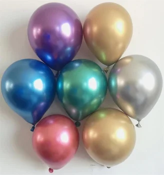 10pcs de 5 polegadas na cor do metal balões de ouro pequenos balões de festa de aniversário, decoração de casamento, decoração de balão atacado