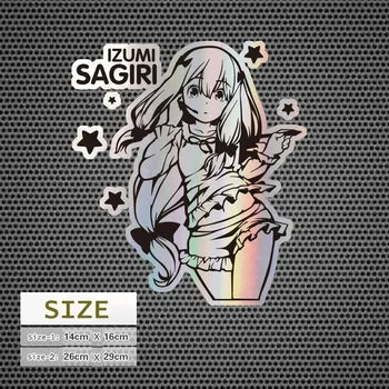 18/30cm Eromanga Sensei Izumi Sagiri Estrelas Saia Sexy Anime papel de carta Adesivo Refletivo Laser Adesivos para Capacete de material Escolar