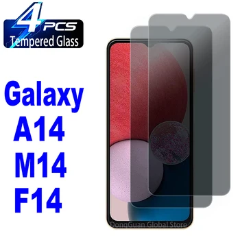 2/4Pcs Anti Espião de Vidro Temperado Para Samsung Galaxy A14 M14 F14 5G Protetor de Tela Privacidade Vidro do Filme