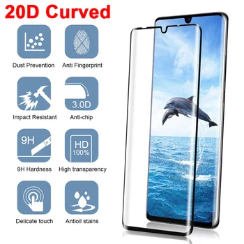 20 De Vidro Moderado Curvado Sobre O Protetor De Tela Para Huawei P30 P40 Pro P20 Lite Vidro Temperado Para Huawei Mate 20 Pro 30 Lite