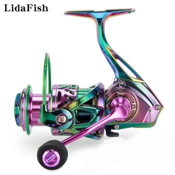 2022 Nova Esquerda/Direita Intercambiáveis 5.2:1 De Pesca De Spinning Wheel Multicolor Leve Full Metal Rocker Carretel De Pesca