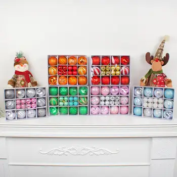 26pcs Multicolor Bola de Natal Conjunto de Enfeites de Árvore de Natal Presente Perfeito Multicolor Para Casa, Decorações do Partido Drop Shipping