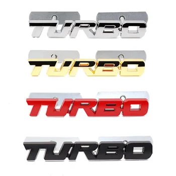 3D Metal Turbo Carta Grade Dianteira Emblema Emblema Adesivo Decalques Para Ford Focus 2 3 ST RS Fiesta, Mondeo Tuga Ecosport Fusão