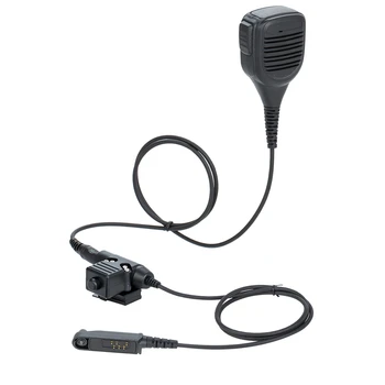 7.1 mm OTAN alto-Falante Microfone Microfone com U94 PPF Adaptador para Baofeng UV9R UV-9R Plus UV-XR BF-A58 Walkie talkie duas vias de rádio
