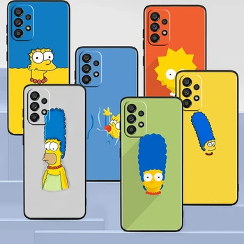 A família Simpsons peculiar Telefone Preto Case Para Samsung A72 A73 A71 A53 A51 A52 A42 A33 A32 A23 A22 A21S A13 5G Tampa