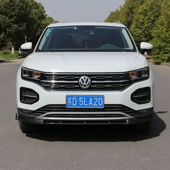 A Volkswagen TAYRON 2019 o Ano do Carro pára-choque Dianteiro Queixo Bodykit Lábio Modificação No Spoiler pára-choque de Queixo Preto Brilhante