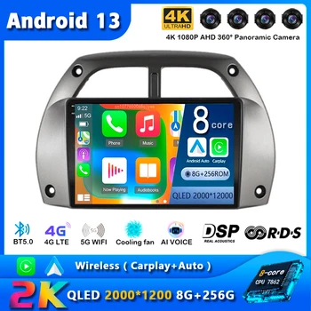Android 13 sem fio Carplay Auto Rádio do Carro para Toyota RAV4 2001 - 2006 de Navegação GPS, Leitor Multimídia Estéreo de vídeo wi-fi+4G BT