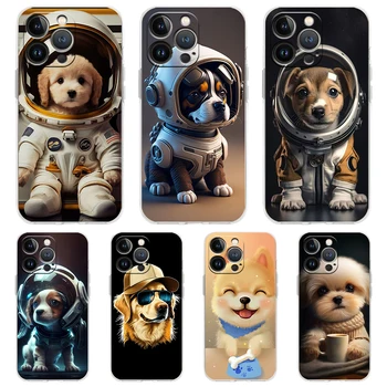 Cartoon Cães de Telefone de Caso para o iPhone 15 14 13 12 Pro Max Transparente Macio para iPhone 11 Pro Max 7 8 Plus X XR XS SE2020 Shell de Sacos de