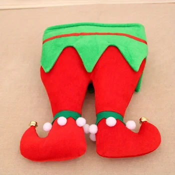 Chapéu de natal Engraçado Vermelho Verde Listrado de Santa Cap Festival de Decoração Elf Palhaço de Natal Macio Filhos Adultos Festa de Atividades Decorações