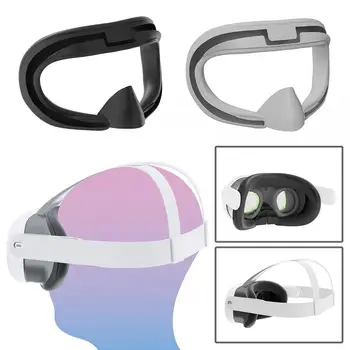 De Silicone, Tampa de Proteção Para a Meta Quest 3 VR Fone de ouvido Suor Lavável Máscara facial Shell Caso Rosto Almofada Almofada VR Acessórios