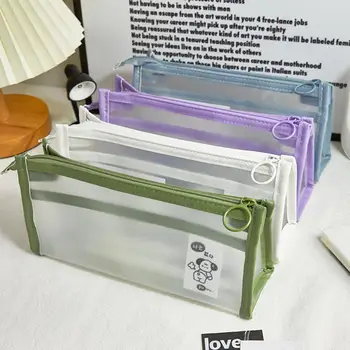 Desgaste-resistente do Saco de papel de carta Superfície Mate Multifunção EVA Fechamento com Zíper caixa de Lápis de Maquiagem Saco Cosmético