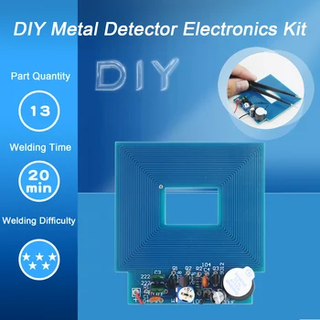 Detector de metais Eletrônico DC 3V-5V 60mm de Não-Contato do Sensor a Bordo do Módulo Eletrônico de Peças de Metal Detector de DIY Kit