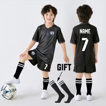 Estudante de Futebol de Equipe de Competição de Kits de Conjuntos de Crianças, de Manga Curta, Camisetas de Futebol de Meninos Meninas Atleta Jogar Bola Esportes Uniformes