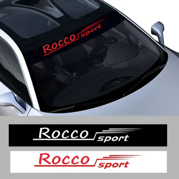 Exterior do carro da Frente Etiqueta da Janela do pára-brisa do Esporte Decalques para VW Rocco Logotipo da Película de Vinil Auto Impermeável Decoração Acessórios