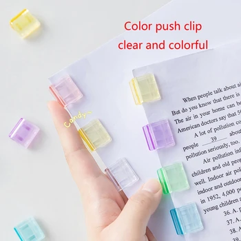 G6DA Claro Candy Color Arquivo de Cauda Longa Clipe de Empurrar Prendedor de Lanches a Selagem Plástica