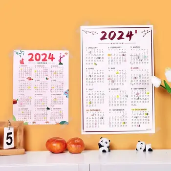 Horário Planner 2024 Ano Novo Calendário de Papel Estudando o Plano de Trabalho Anual Agenda A3 A4 Calendário de Papel Para fazer listas de Tempo Planejador