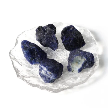 Irregulares Naturais De Matéria Prima Mineral Azul Sodalite Energia De Cura De Pedra Aquário Ornamento De Jardim Decoração De Cristal De Quartzo Amostra