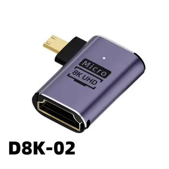 Licenciatura em forma de U, Mini gênero Adaptador USB3.2-Tipo c Adaptador USB Macho para Fêmea de Extensão USB C Conversor de HD 2.1 V 8K 60Hz