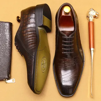Luxo Oxford Vestido De Homens Sapatos De Casamento Melhor Homem Do Sapato Artesanal De Couro Genuíno Office Formal Designer De Sapatos Para Homens De Alta Qualidade