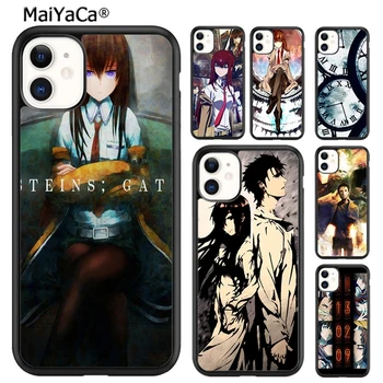 MaiYaCa Steins Gate Anime Telefone de Tampa do Caso Para o iPhone 15 SE2020 6 7 8 plus XR XS 11 12 mini 13 14 pro max shell coque