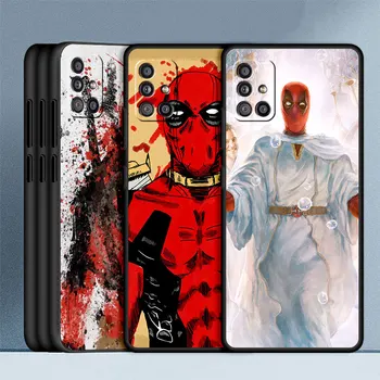 Marvel, Deadpool Anti-Herói Telefone Case Para Samsung Galaxy A22 5G A32 A33 A12 A14 A52 4G A23 A72 A11 A13 A50 A24 silicona cove