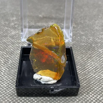 MELHOR! 100% natural raro Etiópia água Opala gem mineral amostra pedras e cristais de cura cristais de quartzo + tamanho da caixa de 3,4 cm
