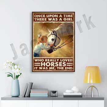 Meninas e Cavalos de Cartazes de Ter uma Menina Realmente Ama Cavalos Cartazes Vida em Casa de Decoração de Cartazes