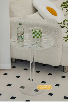 Mesa de chá, unidade pequena, sofá, borda da tabela, simples varanda, transparente pequena mesa redonda, designer mesa de canto