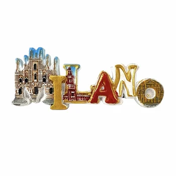 Milão, Itália Ímãs de Geladeira Lembrança Duomo Di Milano Viagem em 3D Memorial Magnético Frigorífico Adesivos Dom Decoração do Quarto