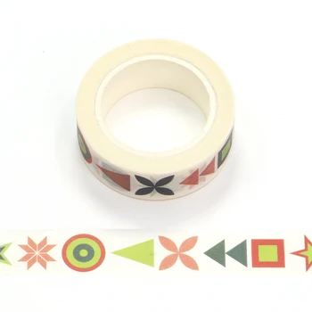 Novo 1pcs/monte 15mm*10m Coloridas de Natal Folhas Decorativas Washi Tape Scrapbooking Fita Adesiva de material de Escritório washi tape