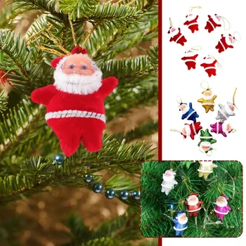 Novo 6 PCS Papai Noel Decorações de Natal Feliz Festa de Natal Árvore de Enforcamento Pingente Para Casa, Brinquedos de Presente de Natal Anonovo