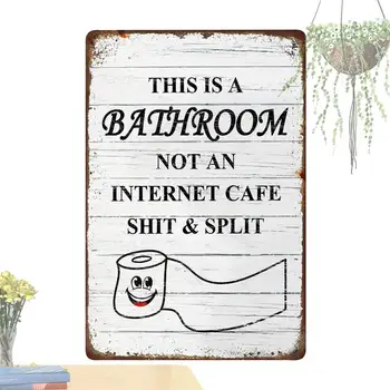 Não Um Internet Café, Casa De Banho Sinal De Banho Sinal De Arte De Parede Decoração Criativa Durável A Sua Casa De Banho Não É Um Internet-Café Fazenda