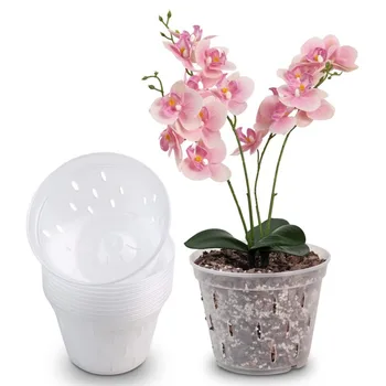 Os Estômatos Plásticos Respiráveis, Com Furos De Bandejas E Vasos De Plantas Vaso De Orquídea Vaso De Orquídea Phalaenopsis Plantio