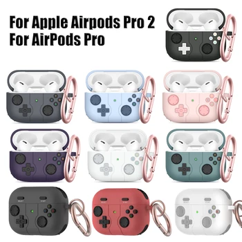 Para 2023 Apple AirPods Pro Caso de Silicone sem fio ompatível com Fone de ouvido Capa 3D Controlador de Jogo Fones de ouvido Caso Para AirPods Pro 2
