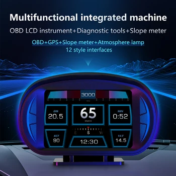 Para Hyundai Genesis Grandeza i40 Tiburon Elantra, i30 solaris Carro OBD2 GPS USB HUD Head Up Display pára-Brisas Projetor