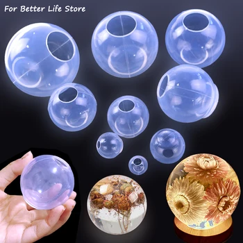 Para uma Vida Melhor 1Pc 3D 20-100MM 9 de Estilo DIY Transparente Rodada Bola de Cristal Molde de Silicone Para Fazer Sabão a Decoração do Bolo de Moldes