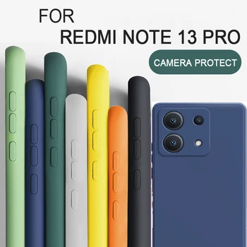 Para Xiaomi Redmi Nota 13 Pro Choque Praça Líquido de Silício Telefone de TPU Case Redmi Nota 13 Fundas Coque Xiaomi Redmi Nota 13 Pro
