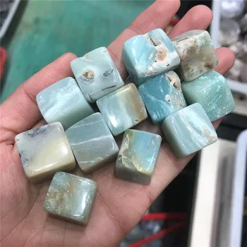Pedra Natural Caribe Calcita Cubo De Cristal De Cura Chakras, Reiki Polido Mineral Aquário Coleção Decoração Presente