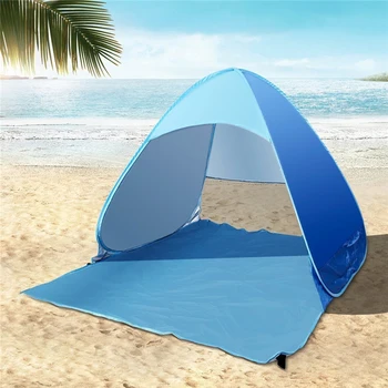 Praia Tenda Tenda Utomatically Popping UV 50+ Big Areia Bolsos Para Praia, Camping Exterior da Tenda de Esportes ao ar livre Nova