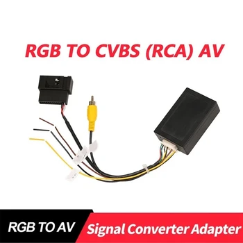 RGB Para (RCA) AV Sinal CVBS Conversor de Caixa de Decodificador de Adaptador Para a Fábrica da Câmera com Visualização Traseira Tiguan Golf 6 Passat CC