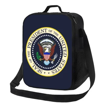 Selo personalizado Do Presidente Dos Estados Unidos lancheira Mulheres mais frio Quente Isolados Caixas de Almoço para as Crianças as Crianças da Escola